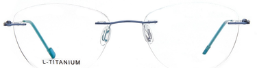 Women Cristal Eyeglasses: Durant - Gold Transparent - SpaceSMART Eye Clinic (Front View)